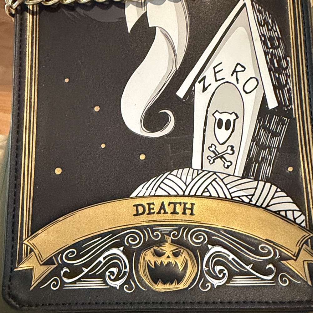 Loungefly Rare Nightmare Before Christmas Tarot Card Crossbody Purse - Picture 10 of 12